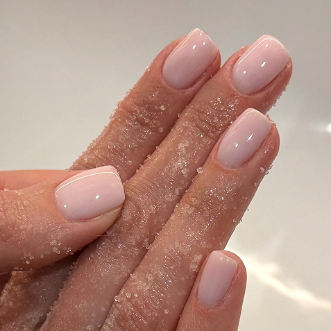 Close-up of elegant nail treatment